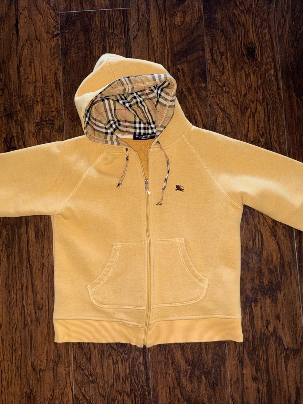 Burberry RARE London Vintage Zip Hoodie Youth 14Y - Fits Women XS/S - Nova Check